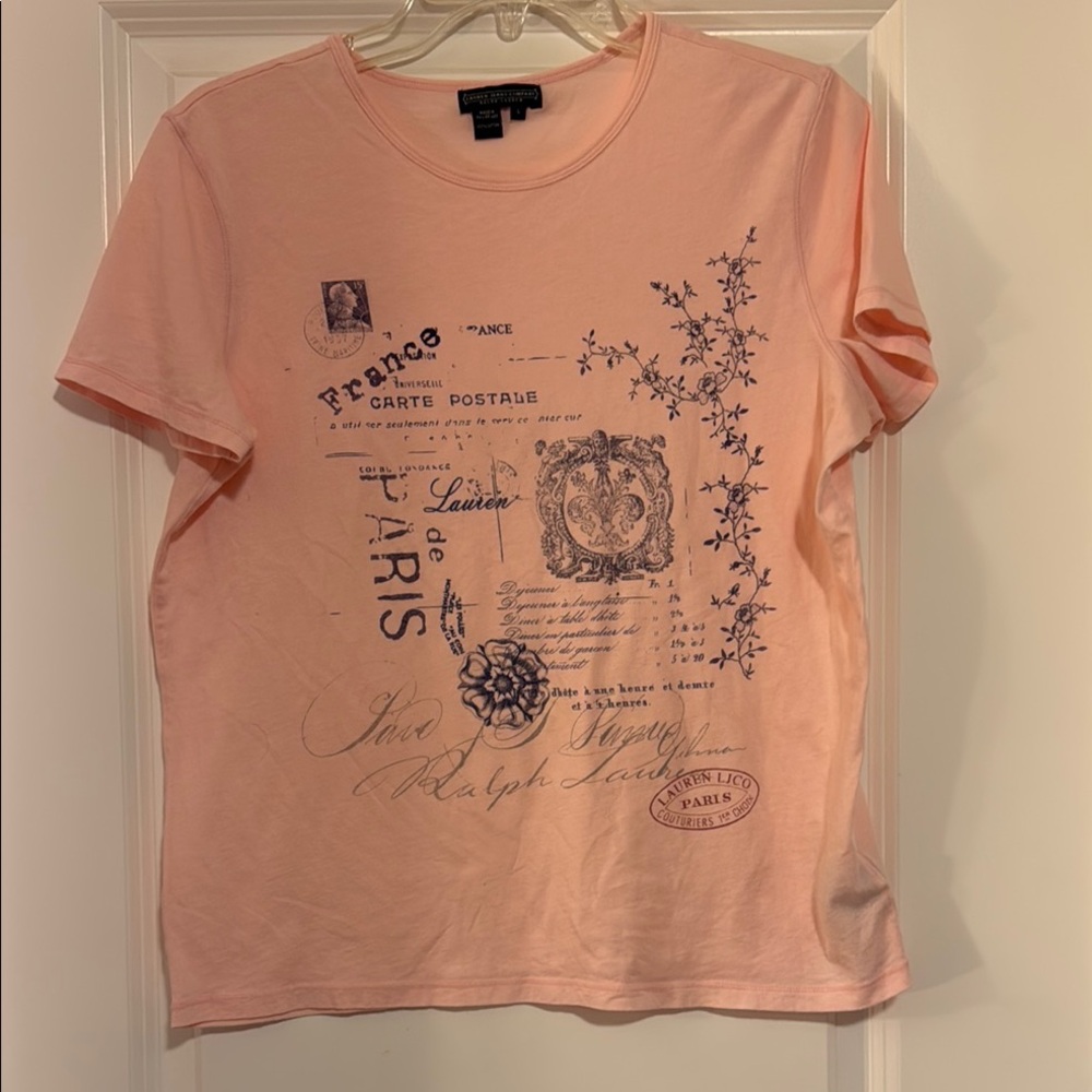 Ralph Lauren Pink Graphic Tee